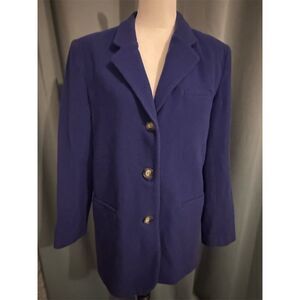 Vintage Hugo Buscati Milano Women's Blazer Jacket Size 8 Purple Elegant